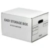 Skilcraft Easy Storage Box, Legal Files, 14.75 X 12 X 9.5, White, Package Of 12