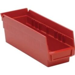 Quantum Storage Systems® Red 11-5/8 X 4-1/8 X 4 In Economy Shelf Bin Package Of 36