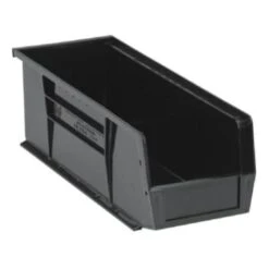 Quantum Storage Systems® Black 14-3/4 X 5-1/2 X 5 In Stack And Hang Bin Package Of 12