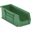 Quantum Storage Systems® Green 10-7/8 X 4-1/8 X 4 In Stack And Hang Bin Package Of 12