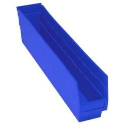 Quantum Storage Systems® Store-More Blue Shelf Bin 23-5/8 X 4-1/8 X 6 In Package Of 16