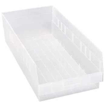 Quantum Storage Systems® Store-More Clear Shelf Bin 23-5/8 X 11-1/8 X 6 In Package Of 6 1 Quantum Storage Systems® Store-More Clear Shelf Bin 23-5/8 X 11-1/8 X 6 In Package Of 6