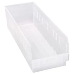 Quantum Storage Systems® Store-More Clear Shelf Bin 23-5/8 X 8-3/8 X 6 In Package Of 6