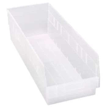 Quantum Storage Systems® Store-More Clear Shelf Bin 23-5/8 X 8-3/8 X 6 In Package Of 6 1 Quantum Storage Systems® Store-More Clear Shelf Bin 23-5/8 X 8-3/8 X 6 In Package Of 6