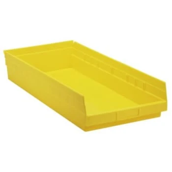 Quantum Storage Systems® Economy Yellow Shelf Bin 23-5/8 X 11-1/8 X 4 In Package Of 6 1 Quantum Storage Systems® Economy Yellow Shelf Bin 23-5/8 X 11-1/8 X 4 In Package Of 6
