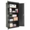 Alera Assembled 78" High Storage Cabinet, W/adjustable Shelves, 36w X 24d, Black