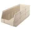 Quantum Storage Systems® Ivory Stackable Shelf Bins 20-1/2x8-1/4x7 In Package Of 6