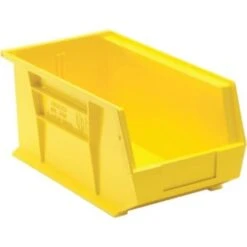 Quantum Storage Systems® Yellow Ultra Series Stack And Hang Bins 14-3/4x8-1/4x7 In Package Of 12