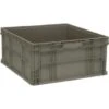 Quantum Storage Systems® Gray Stackers Heavy-Duty Straight Wall Stacking Container 24x22-1/2x11