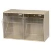 Quantum Storage Systems® Clear Tip Out Bins With Ivory Exterior 11-3/4x23-5/8x13-7/8 In