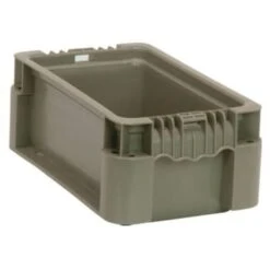 Quantum Storage Systems® Gray Stackers Heavy-Duty Straight Wall Stacking Container 12x7-1/2x5