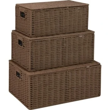 Honey-Can-Do Parchment Cord Basket Package Of 3 1 Honey-Can-Do Parchment Cord Basket Package Of 3