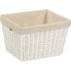 Honey-Can-Do Parchment Cord Basket With Liner White 8H X 12W X 10"L