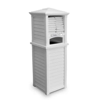 Mayne Lakeland 66 Inch Tall White Towel Storage Unit 2 Mayne Lakeland 66 Inch Tall White Towel Storage Unit - Image 2