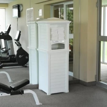 Mayne Lakeland 66 Inch Tall White Towel Storage Unit 3 Mayne Lakeland 66 Inch Tall White Towel Storage Unit - Image 3