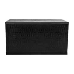 Flash Furniture Black 120 Gallon Plastic Deck Box Outdoor Storage -Rubbermaid || Husky || Grosfillex Shop 210379 w DetailedProductView5 Lg