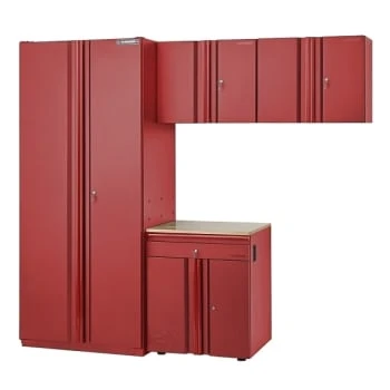 Husky 4-Piece Storage System In Red, 1 Drawer, 92 In. W X 81 In. H X 24 In. D 1 Husky 4-Piece Storage System In Red, 1 Drawer, 92 In. W X 81 In. H X 24 In. D