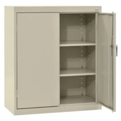 Sandusky Counter Height Cabinet In Putty, 36 In. W X 42 In. H X 18 In. D
