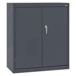 Sandusky Counter Height Cabinet In Charcoal, 36 In. W X 42 In. H X 24 In. D