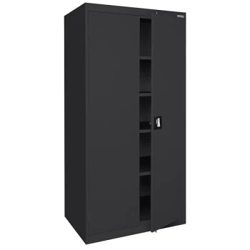 Sandusky Garage Cabinet In Black, 36 In. W X 72 In. H X 18 In. D 1 Sandusky Garage Cabinet In Black, 36 In. W X 72 In. H X 18 In. D