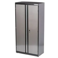 Husky Welded Cabinet In Black And Gray, 36 In. W X 72 In. H X 18 In. D