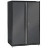 Husky Welded Cabinet In Black And Gray, 46 In. W X 72 In. H X 24 In. D