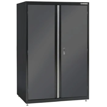 Husky Welded Cabinet In Black And Gray, 46 In. W X 72 In. H X 24 In. D 1 Husky Welded Cabinet In Black And Gray, 46 In. W X 72 In. H X 24 In. D