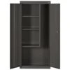 Sandusky Garage Cabinet In Black, 30 In. W X 66 In. H X 15 In. D