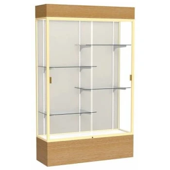 Ghent Waddell Reliant Lighted Natural Oak Case Plaque Fabric Back W/champagne 1 Ghent Waddell Reliant Lighted Natural Oak Case Plaque Fabric Back W/champagne