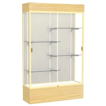 Ghent Waddell Reliant Lighted Light Oak Vinyl Case Plaque Fabric Bck W/champagne 1 Ghent Waddell Reliant Lighted Light Oak Vinyl Case Plaque Fabric Bck W/champagne