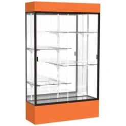 Ghent Waddell Spirit Orange Display Case Mirror Back W/ Dark Bronze Aluminum