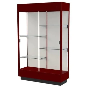 Ghent Waddell Heritage Wood Display Case Cordovan Hardwood Finish W/plaque Fab 1 Ghent Waddell Heritage Wood Display Case Cordovan Hardwood Finish W/plaque Fab