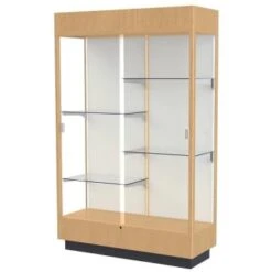 Ghent Waddell Heritage Wood Display Case,natural Maple Hardwood Finish W/plaque