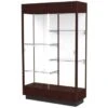 Ghent Waddell Heritage Wood Display Case Java Hardwood Finish W/ White Back