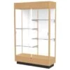 Ghent Waddell Heritage Wood Display Case Natural Maple Hardwood Finish W/white