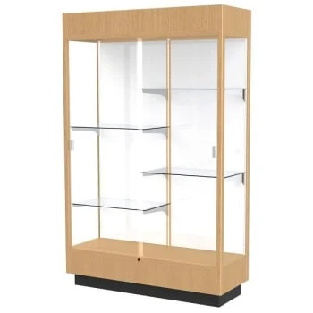 Ghent Waddell Heritage Wood Display Case Natural Maple Hardwood Finish W/white 1 Ghent Waddell Heritage Wood Display Case Natural Maple Hardwood Finish W/white
