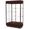 Ghent Waddell Heritage Wood Display Case Java Hardwood Finish W/ Mirror Back