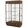 Ghent Waddell Heritage Wood Display Case Danish Walnut Hardwood Finish W/mirror