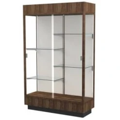 Ghent Waddell Heritage Wood Display Case Danish Walnut Hardwood Finish W/plaque