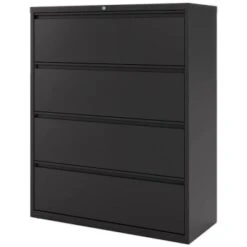 Hirsh Black Steel Freestanding Wardrobe Cabinet, 42 X 53 X 18, 5-Shelves -Rubbermaid || Husky || Grosfillex Shop 313930 LeftView Lg