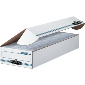 Bankers Box® FastFold Stor/File Storage Box, Flip Top Closure, 4" X 9" X 24" 1 Bankers Box® FastFold Stor/File Storage Box, Flip Top Closure, 4" X 9" X 24"