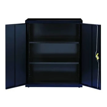 Hirsh Welded Steel Storage Cabinet With 2 Shelves, 18" D X 36" W X 42" H, Black 5 Hirsh Welded Steel Storage Cabinet With 2 Shelves, 18" D X 36" W X 42" H, Black - Image 5
