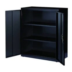 Hirsh Welded Steel Storage Cabinet With 2 Shelves, 18" D X 36" W X 42" H, Black 17 Hirsh Welded Steel Storage Cabinet With 2 Shelves, 18" D X 36" W X 42" H, Black -Rubbermaid || Husky || Grosfillex Shop 334044 DetailedProductView4 Lg