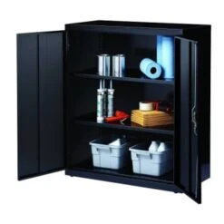 Hirsh Welded Steel Storage Cabinet With 2 Shelves, 18" D X 36" W X 42" H, Black 19 Hirsh Welded Steel Storage Cabinet With 2 Shelves, 18" D X 36" W X 42" H, Black -Rubbermaid || Husky || Grosfillex Shop 334044 DetailedProductView9 Lg