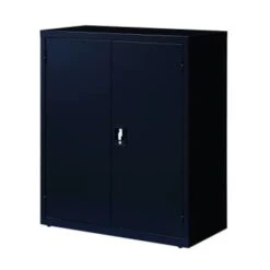 Hirsh Welded Steel Storage Cabinet With 2 Shelves, 18" D X 36" W X 42" H, Black 13 Hirsh Welded Steel Storage Cabinet With 2 Shelves, 18" D X 36" W X 42" H, Black -Rubbermaid || Husky || Grosfillex Shop 334044 LeftView Lg