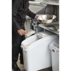 Rubbermaid Prosave 2.75 Gallon Ingredient Bin W/ Sliding Lid (White) -Rubbermaid || Husky || Grosfillex Shop 532093 w DetailedProductView5 Lg