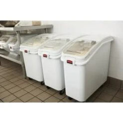 Rubbermaid Prosave 2.75 Gallon Ingredient Bin W/ Sliding Lid (White) -Rubbermaid || Husky || Grosfillex Shop 532093 w DetailedProductView6 Lg