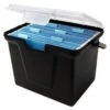 Office Depot® Black/clear 30% Recycled Portable Storage File Box