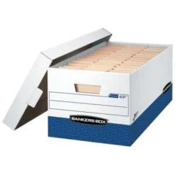 Bankers Box® Presto White/Blue 60% Recycled Storage Box