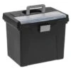 Office Depot® Black/silver Large Mobile File Box